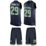 Seahawks -29 Earl Thomas III Steel Blue Team Color Stitched NFL Limited Tank Top Suit Jersey
