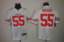 Nike San Francisco 49ers #55 Ahmad Brooks White Men‘s Stitched NFL Elite Jersey