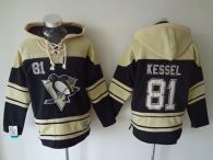 Pittsburgh Penguins -81 Phil Kessel Black Sawyer Hooded Sweatshirt Stitched NHL Jersey