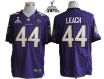 Nike Ravens -44 Vonta Leach Purple Team Color Super Bowl XLVII Stitched NFL Limited Jersey