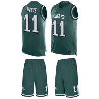 Eagles -11 Carson Wentz Midnight Green Team Color Stitched NFL Limited Tank Top Suit Jersey