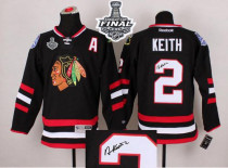 Chicago Blackhawks -2 Duncan Keith Black Autographed 2015 Stanley Cup Stitched NHL Jersey