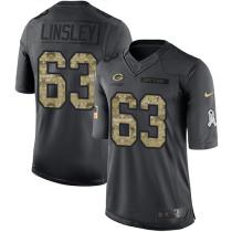 Green Bay Packers -63 Corey Linsley Nike Anthracite 2016 Salute to Service Jersey