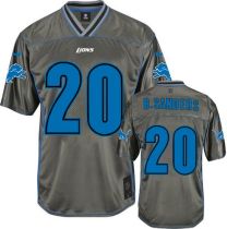 Nike Detroit Lions #20 Barry Sanders Grey Men's Stitched NFL Elite Vapor Jersey