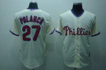 Philadelphia Phillies #27 Placido Polanco Stitched Cream MLB Jersey