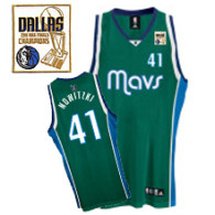 Dallas Mavericks 2011 Champion Patch -41 Dirk Nowitzki Green Stitched NBA Jersey
