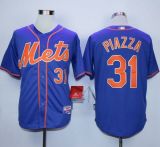 New York Mets -31 Mike Piazza Blue Alternate Home Stitched MLB Jersey