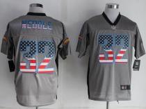 Nike San Diego Chargers #32 Eric Weddle Grey Men’s Stitched NFL Elite USA Flag Fashion Jersey