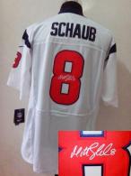 Nike Houston Texans #8 Matt Schaub White Men's Stitched NFL Elite Autographed Jersey