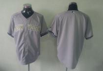 New York Yankees Blank Grey USMC Cool Base Stitched MLB Jersey