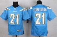 Nike San Diego Chargers #21 LaDainian Tomlinson Electric Blue Alternate Men’s Stitched NFL New Elite