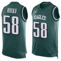 Nike Eagles -58 Jordan Hicks Midnight Green Team Color Stitched NFL Limited Tank Top Jersey