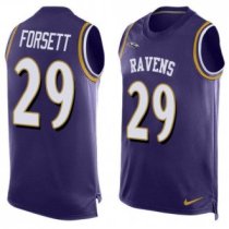 Nike Ravens -29 Justin Forsett Purple Team Color Stitched NFL Limited Tank Top Jersey