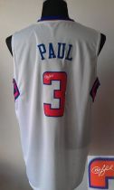 Revolution 30 Autographed Los Angeles Clippers -3 Chris Paul White Stitched NBA Jersey