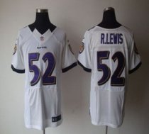 Nike Ravens -52 Ray Lewis White Stitched NFL Elite Jersey