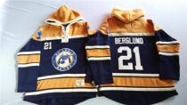St Louis Blues -21 Patrik Berglund Navy Blue Gold Sawyer Hooded Sweatshirt Stitched NHL Jersey