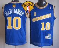 Golden State Warriors -10 Tim Hardaway Blue Throwback The Finals Patch Stitched NBA Jersey