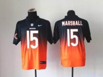 NEW Chicago Bears 15 Brandon Marshall Black Orange Drift Fashion II Elite NFL Jerseys
