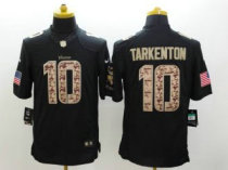 Nike Vikings -10 Fran Tarkenton Black NFL Limited Salute to Service Jersey