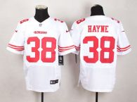 Nike San Francisco 49ers #38 Jarryd Hayne White Men‘s Stitched NFL Elite Jersey