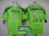 Nike NFL Seattle Seahawks #31 Kam Chancellor Green Elite Autographed Jersey