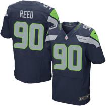 Nike Seahawks -90 Jarran Reed Steel Blue Team Color Stitched NFL Elite Jersey
