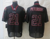 New Nike Arizona Cardicals 21 Peterson Lights Out Black Elite Jerseys