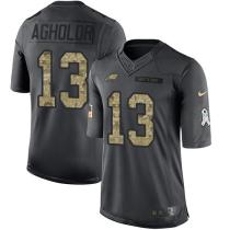 Nike Eagles -13 Nelson Agholor Black Stitched NFL Limited 2016 Salute To Service Jersey