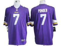 Nike Vikings -7 Christian Ponder Purple Team Color Stitched NFL Game Jersey