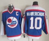 Winnipeg Jets -10 Dale Hawerchuk Blue White CCM Throwback Stitched NHL Jersey