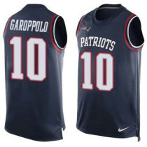 Nike New England Patriots -10 Jimmy Garoppolo Navy Blue Team Color Stitched NFL Limited Tank Top Jer