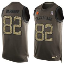 Nike Browns -82 Gary Barnidge Green Stitched NFL Limited Salute To Service Tank Top Jersey