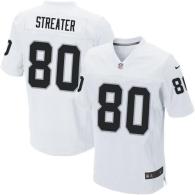 Nike Oakland Raiders #80 Rod Streater White Men's Stitched NFL Elite Jersey