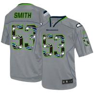Nike Seattle Seahawks #53 Malcolm Smith New Lights Out Grey Men's Stitched NFL Elite Jersey