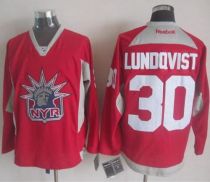 New York Rangers -30 Henrik Lundqvist Red Statue of Liberty Practice Stitched NHL Jersey