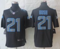 NEW NFL Detroit Lions 21 Reggie Bush Black Jerseys(Impact Limited)