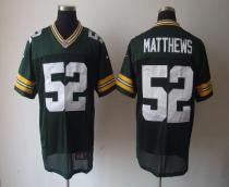 Nike Green Bay Packers #52 Clay Matthews Green Team Color Men's Stitched NFL Elite Jersey