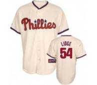 Philadelphia Phillies #54 Brad Lidge Stitched Cream MLB Jersey