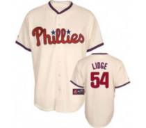 Philadelphia Phillies #54 Brad Lidge Stitched Cream MLB Jersey