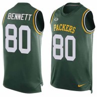 Nike Packers -80 Martellus Bennett Green Team Color Stitched NFL Limited Tank Top Jersey