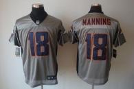 Nike Denver Broncos #18 Peyton Manning Grey Shadow Men's Stitched NFL Elite Jersey