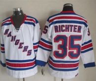 New York Rangers -35 Mike Richter White CCM Throwback Stitched NHL Jersey