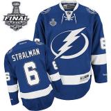 Tampa Bay Lightning -6 Anton Stralman Blue 2015 Stanley Cup Stitched NHL Jersey