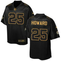 Nike Dolphins -25 Xavien Howard Black Stitched NFL Elite Pro Line Gold Collection Jersey