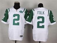 Nike New York Jets -2 Nick Folk White Men's Stitched NFL Elite Jersey