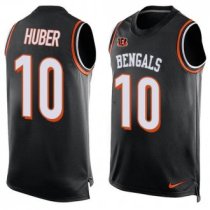 Nike Bengals -10 Kevin Huber Black Team Color Stitched NFL Limited Tank Top Jersey