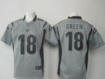 Nike Cincinnati Bengals -18 A J Green Gray Stitched NFL Limited Gridiron Gray Jersey