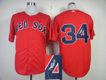 Autographed MLB Boston Red Sox #34 David Ortiz Red Stitched Jersey