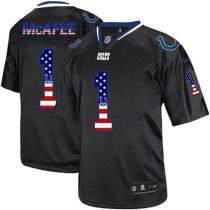 Nike Indianapolis Colts #1 Pat McAfee Black Men's Stitched NFL Elite USA Flag Fashion Jersey