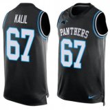 Nike Panthers -67 Ryan Kalil Black Team Color Stitched NFL Limited Tank Top Jersey